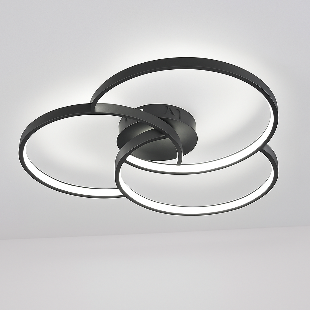 Sleek LED Ceiling Light Fixture with Dimmer Option