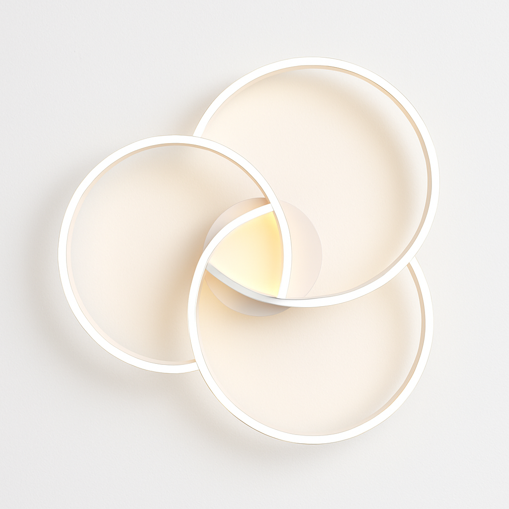 Sleek LED Ceiling Light Fixture with Dimmer Option