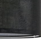 Adjustable Height Arc Floor Lamp with Fabric Shade and Marble Base