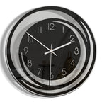Elegant Silent Movement Wall Clock in Black – 11.81 inch Diameter