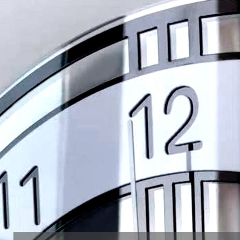 Elegant Silent Movement Wall Clock in Black – 11.81 inch Diameter