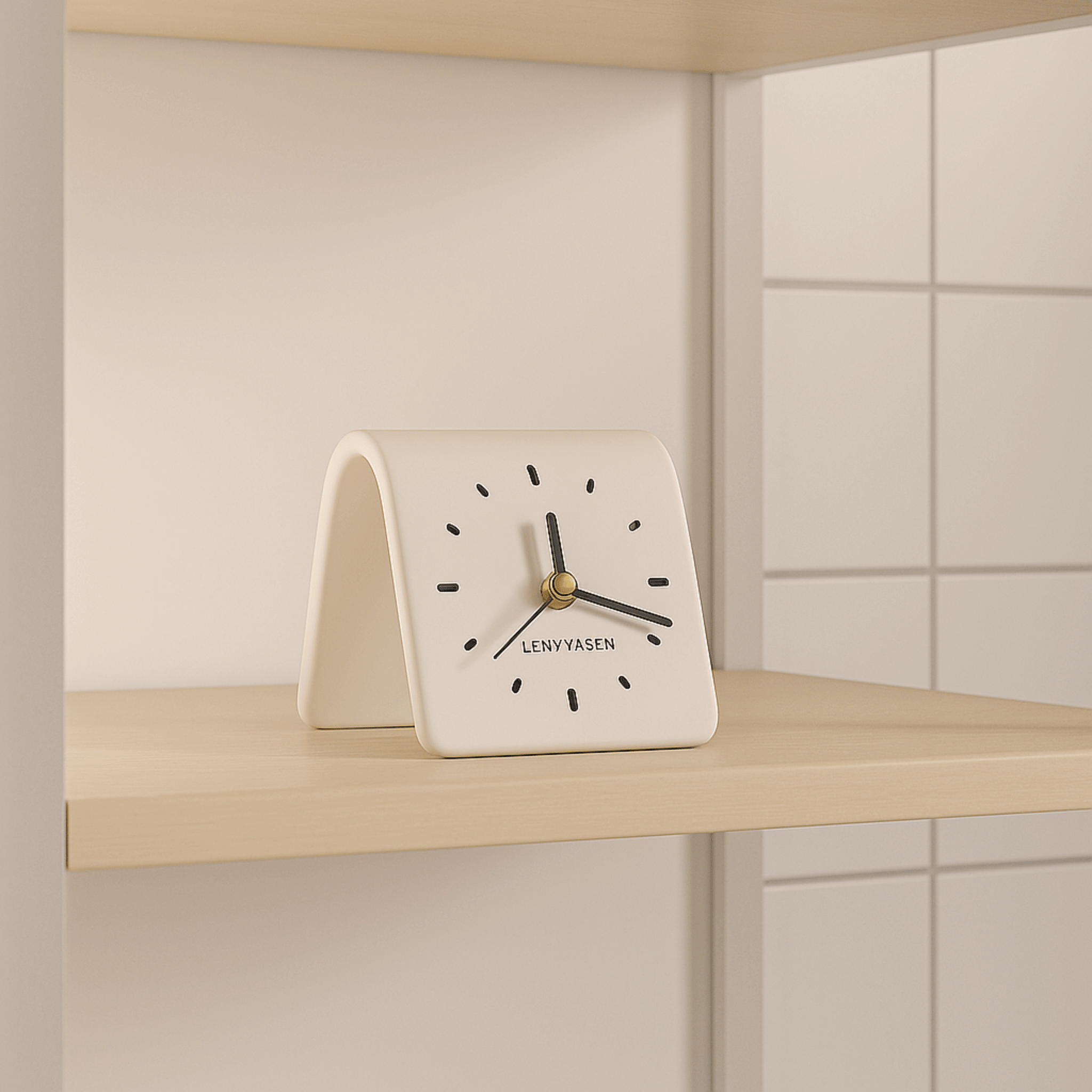 Elegant Ceramic Square Clock for Your Workspace