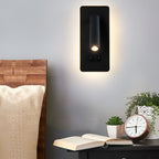 Cylindrical Wall Light with Dual Switch and 330° Adjustable LED – Iron Finish