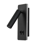 Cylindrical Wall Light with Dual Switch and 330° Adjustable LED – Iron Finish
