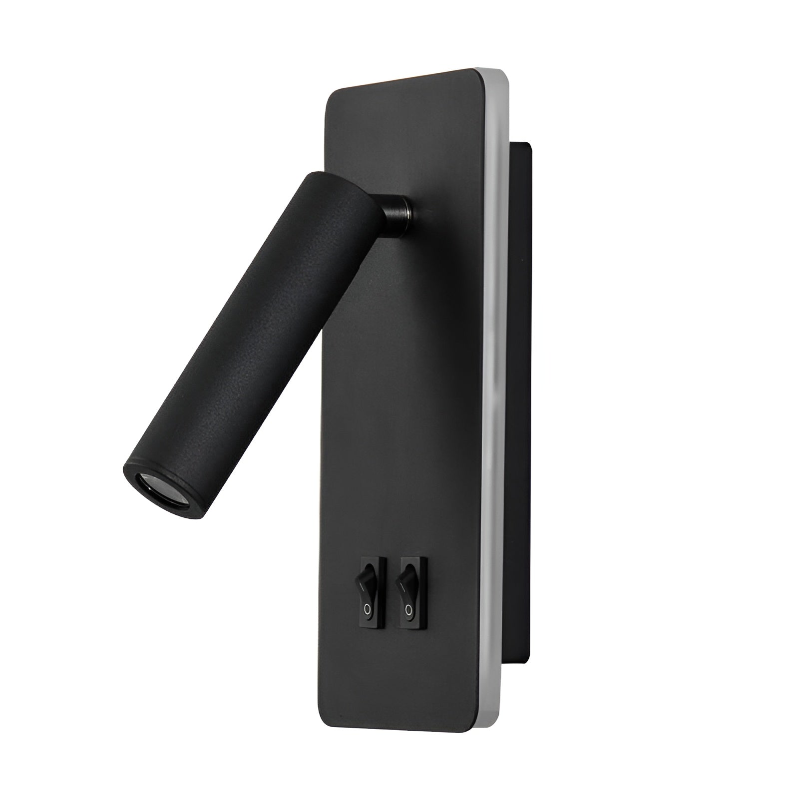 Cylindrical Wall Light with Dual Switch and 330° Adjustable LED – Iron Finish