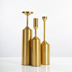 Modern Metal Candle Holders in Gold – Elegant Minimalist Design in Various Heights