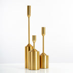 Modern Metal Candle Holders in Gold – Elegant Minimalist Design in Various Heights