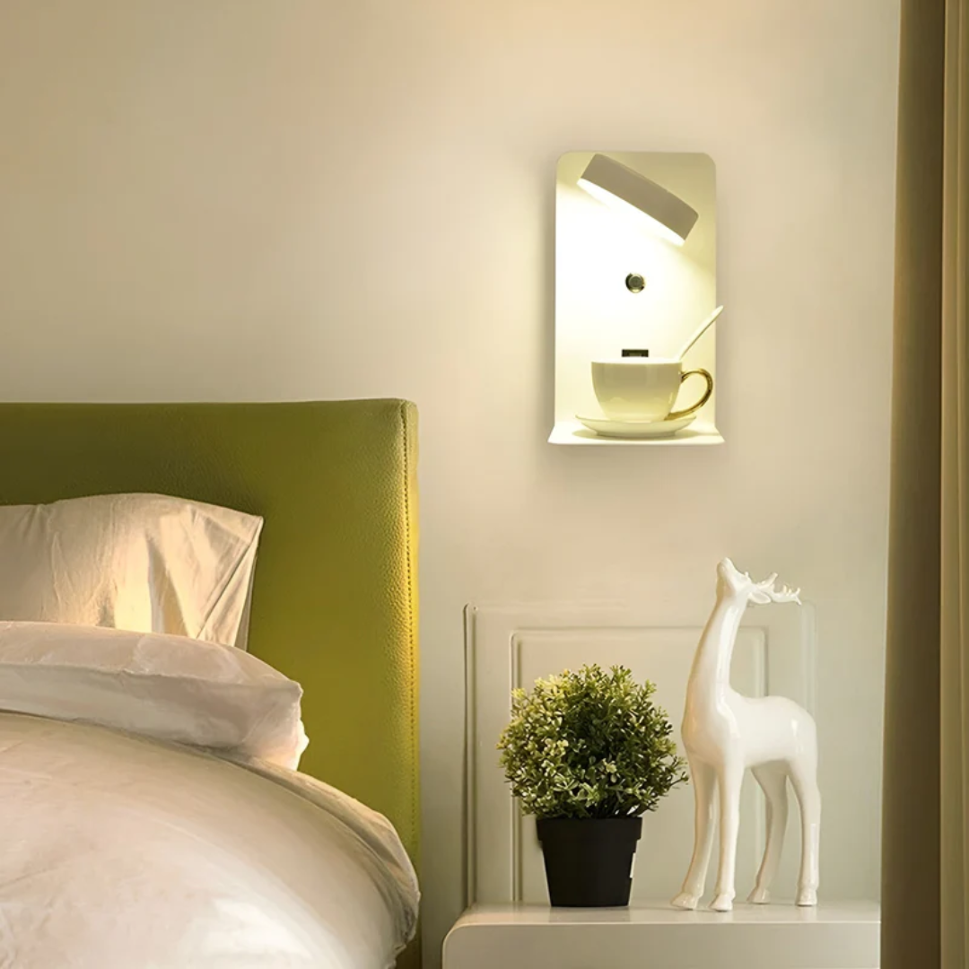Modern Wall Lamp with USB Charging – Minimalist LED Design