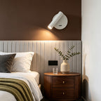 Adjustable Metal Wall Lamp for Bedside Reading - Minimalist LED Sconce in Black, White, and Antique Bronze