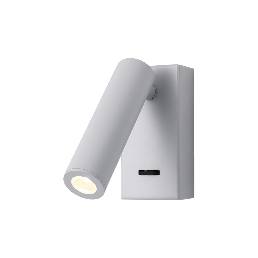 Adjustable Metal Wall Lamp for Bedside Reading - Minimalist LED Sconce in Black, White, and Antique Bronze