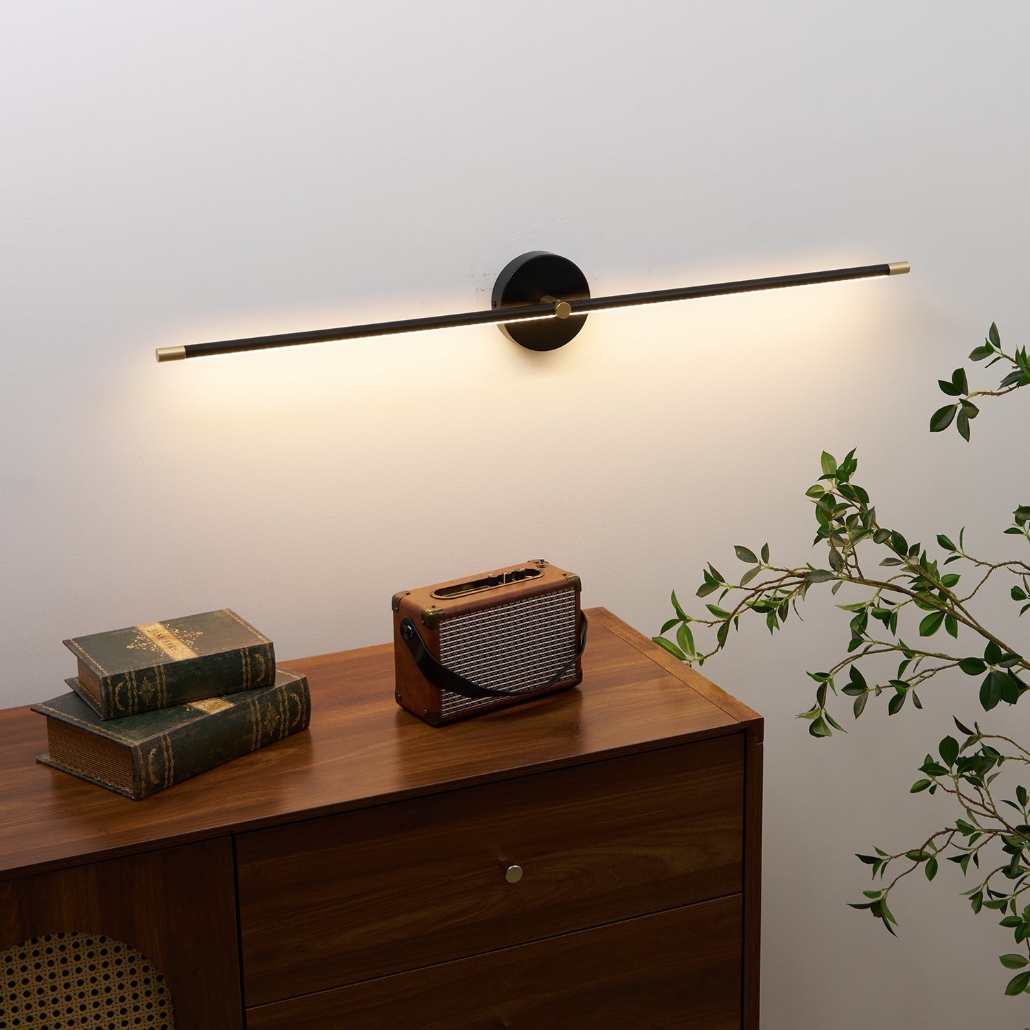 LED Wall Sconce Light with Double Rod Design - Minimalist Style