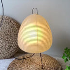 Tri-Color Light Rice Paper Table Lamp – Japanese Minimalist Wabi-Sabi Style