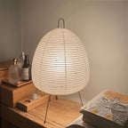 Tri-Color Light Rice Paper Table Lamp – Japanese Minimalist Wabi-Sabi Style
