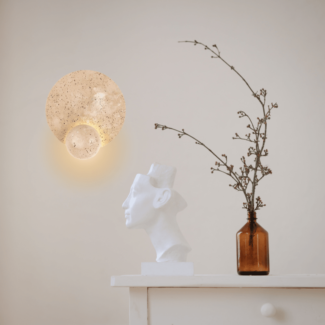 LED Wall Light with Natural Stone – Sleek Design for Stylish Interiors