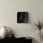 TranquilDesign Minimalist Resin Wall Clock with Silent Operation