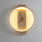 Modern Aluminum and Glass Wall Clock with Backlight – Minimalist Style