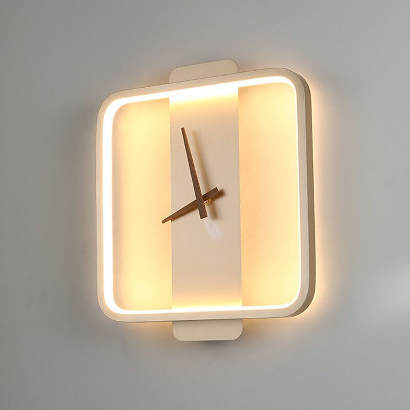 Modern Aluminum and Glass Wall Clock with Backlight – Minimalist Style