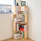 Stylish Home Office Bookshelf - Minimalist Design with 4 or 5 Shelves