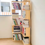 Stylish Home Office Bookshelf - Minimalist Design with 4 or 5 Shelves