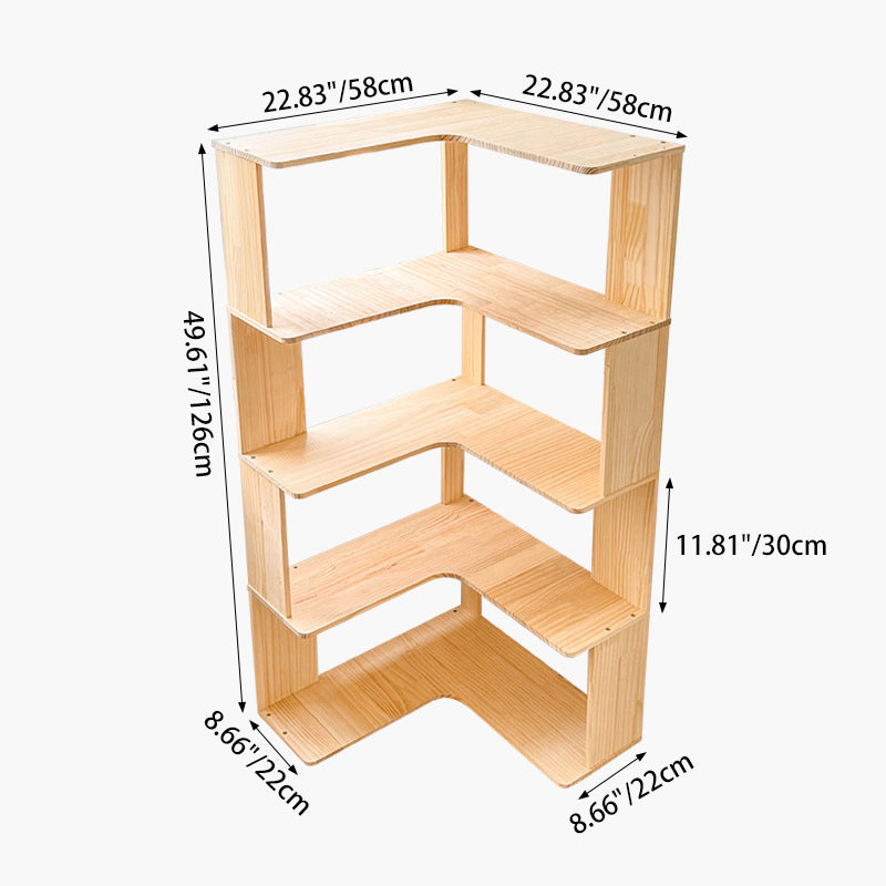 Stylish Home Office Bookshelf - Minimalist Design with 4 or 5 Shelves
