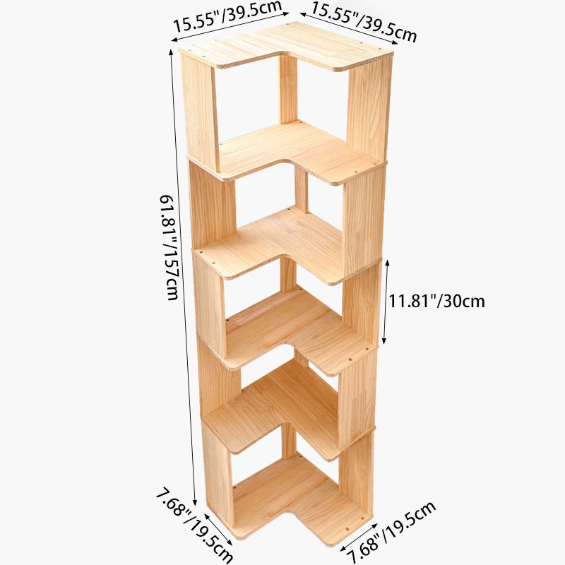 Stylish Home Office Bookshelf - Minimalist Design with 4 or 5 Shelves