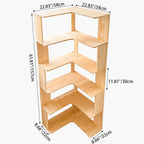 Stylish Home Office Bookshelf - Minimalist Design with 4 or 5 Shelves