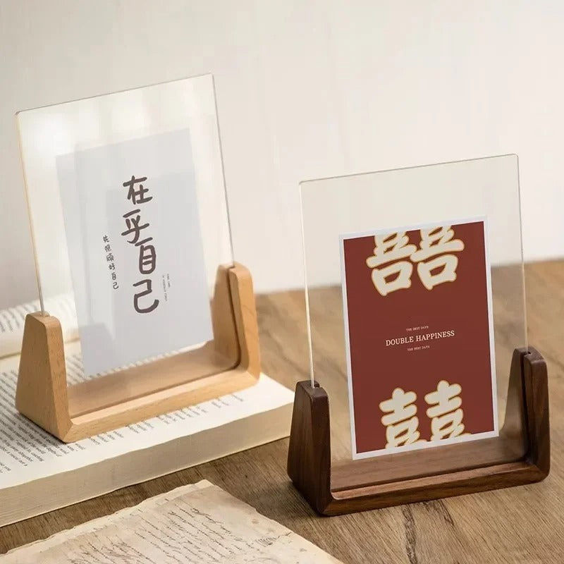 Floating Design Wooden Photo Frames – Beech and Acrylic Display