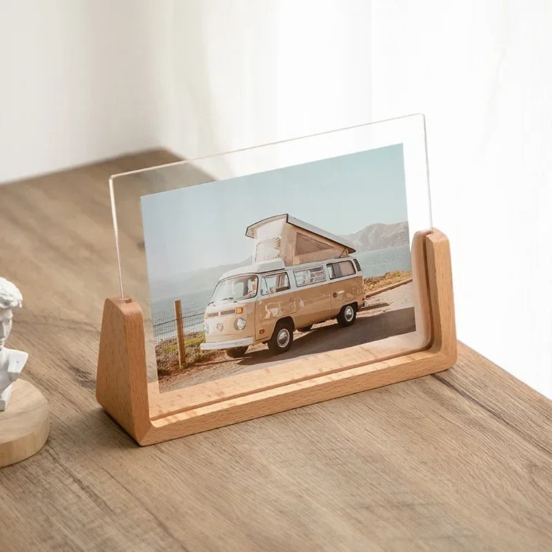 Floating Design Wooden Photo Frames – Beech and Acrylic Display