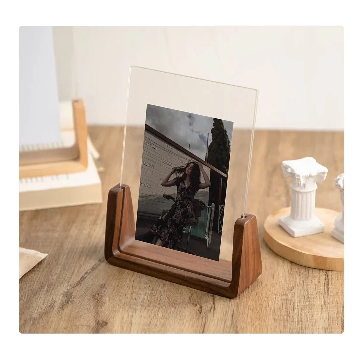 Floating Design Wooden Photo Frames – Beech and Acrylic Display