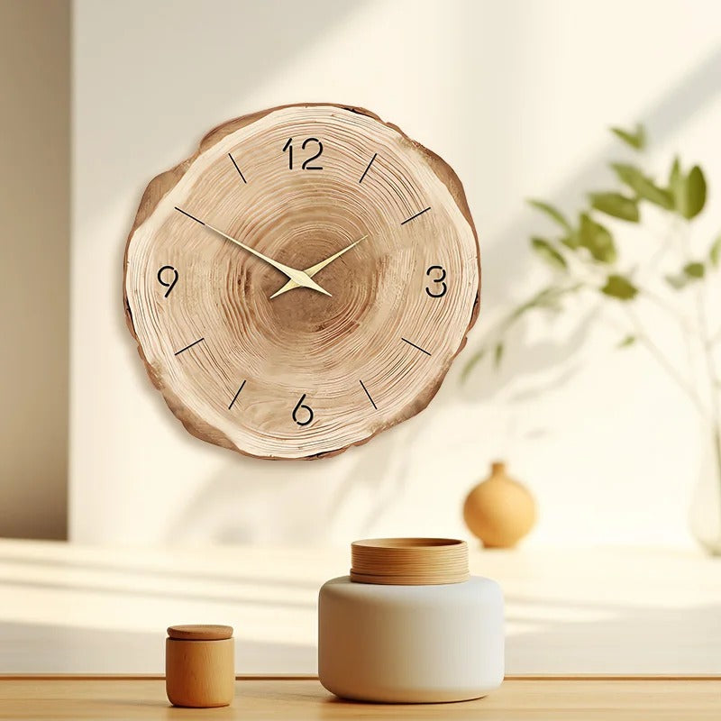 Elegant Natural Wood Wall Clock for Modern Spaces