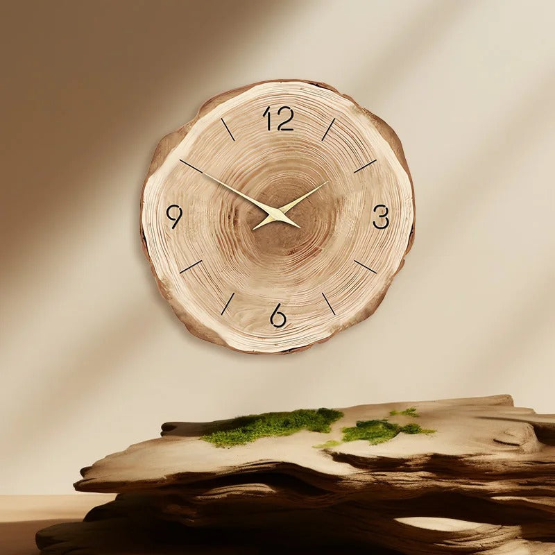 Elegant Natural Wood Wall Clock for Modern Spaces