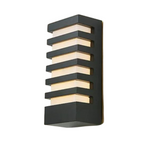Rectangular Black Aluminum Outdoor Wall Light Fixture