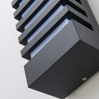 Rectangular Black Aluminum Outdoor Wall Light Fixture