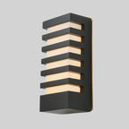 Rectangular Black Aluminum Outdoor Wall Light Fixture