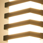 Rectangular Black Aluminum Outdoor Wall Light Fixture