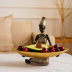 Artisan Elegance Storage Tray with Figurine Accent