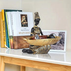 Artisan Elegance Storage Tray with Figurine Accent
