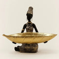 Artisan Elegance Storage Tray with Figurine Accent
