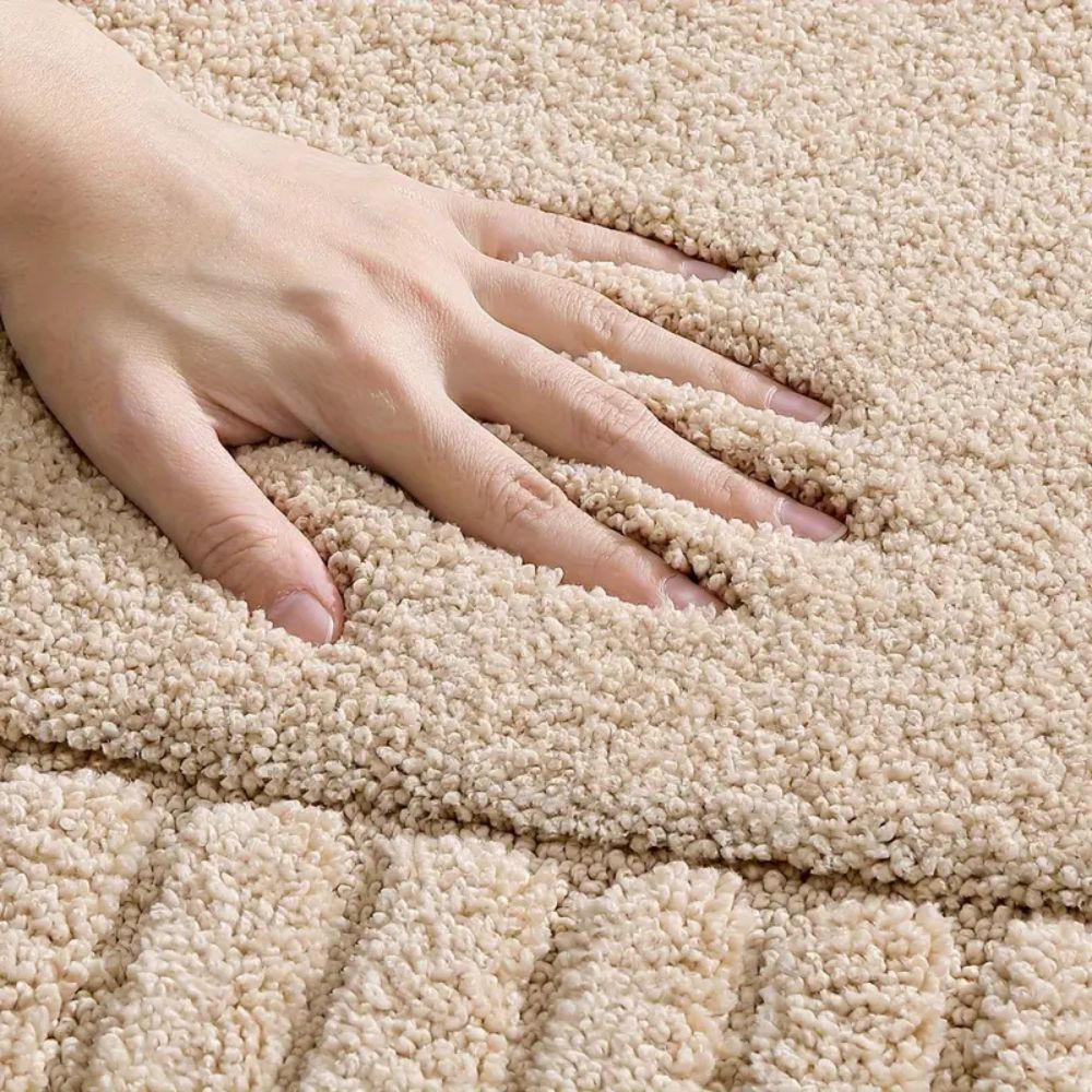 Non-Slip Quick-Drying Bath Rug in Flocked Fabric