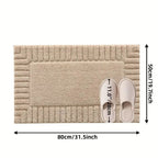 Non-Slip Quick-Drying Bath Rug in Flocked Fabric