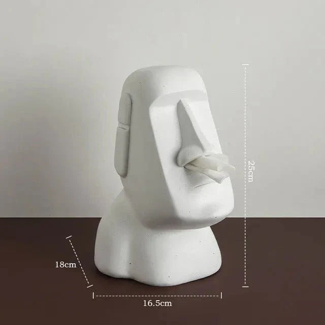 Stylish Resin Tissue Holder for Home Decor – Moai Design Box