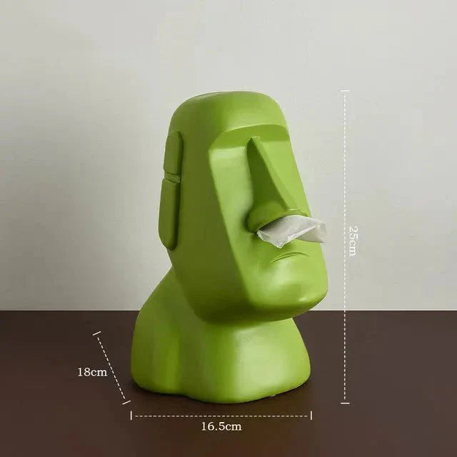 Stylish Resin Tissue Holder for Home Decor – Moai Design Box