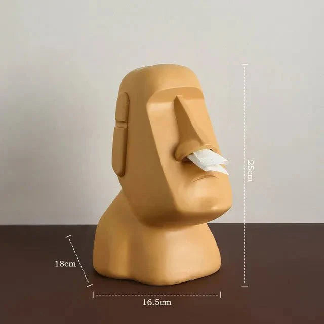 Stylish Resin Tissue Holder for Home Decor – Moai Design Box