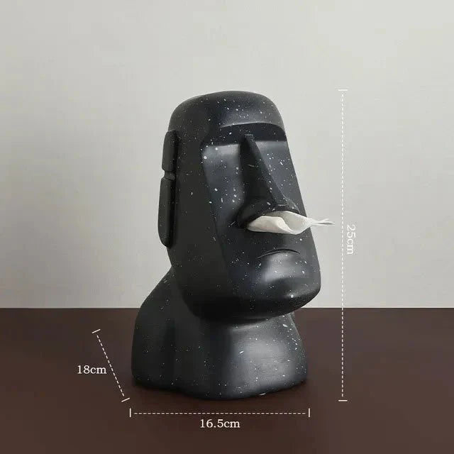 Stylish Resin Tissue Holder for Home Decor – Moai Design Box