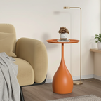 Compact Round Side Table – Elegant Design for Sofa or Bed