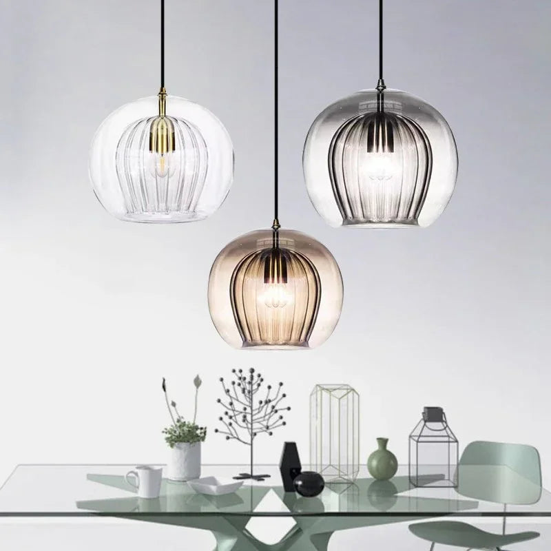 Contemporary Glass Hanging Light Fixture for Stylish Ambient Illumination