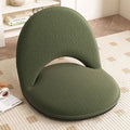 Foldable Living Room Chair - Soft Corduroy and Lambswool Accent Seat