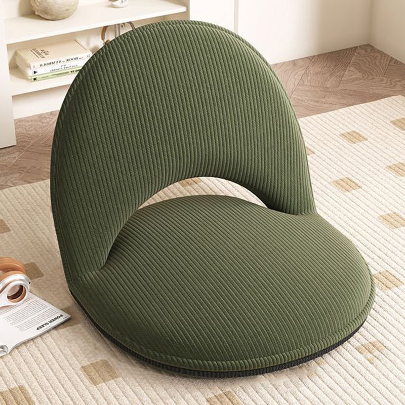 Foldable Living Room Chair - Soft Corduroy and Lambswool Accent Seat