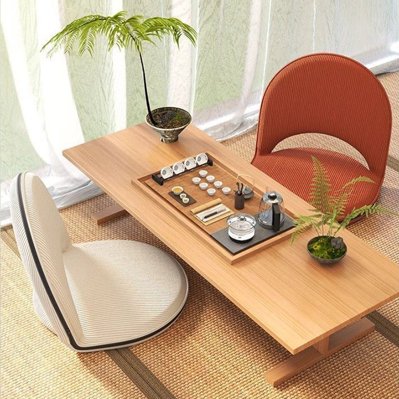 Foldable Living Room Chair - Soft Corduroy and Lambswool Accent Seat