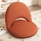 Foldable Living Room Chair - Soft Corduroy and Lambswool Accent Seat